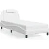 vidaXL Cadre de lit avec tête de lit Blanc 90x200 cm Similicuir