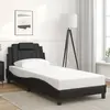 vidaXL Cadre de lit avec tête de lit Noir 90x200 cm Similicuir