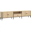 vidaXL Meuble TV à tiroir chêne sonoma 200x25x44 cm bois d'ingénierie