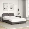 vidaXL Cadre de lit avec tête de lit Gris 140x200 cm Similicuir