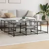 vidaXL Table basse sonoma gris 121x121x40 cm bois d'ingénierie
