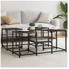 vidaXL Table basse chêne marron 91x91x40 cm bois d'ingénierie