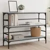 vidaXL Table console sonoma gris 100x32x75 cm bois d'ingénierie