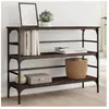 vidaXL Table console chêne marron 100x32x75 cm bois d'ingénierie