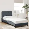 vidaXL Cadre de lit avec tête de lit Gris foncé 90x190 cm Velours
