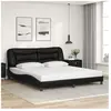 vidaXL Cadre de lit avec tête de lit Noir 180x200 cm Similicuir