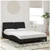 vidaXL Cadre de lit avec tête de lit Noir 140x190 cm Velours