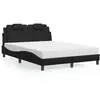 vidaXL Lit avec matelas noir 120x200 cm similicuir