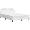 vidaXL Lit avec matelas blanc 120x200 cm similicuir