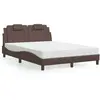 vidaXL Lit avec matelas marron 120x200 cm similicuir