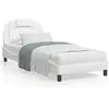 vidaXL Lit avec matelas blanc 80x200 cm similicuir