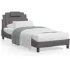 vidaXL Lit avec matelas gris 80x200 cm similicuir