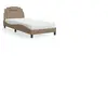 vidaXL Lit avec matelas cappuccino 80x200 cm similicuir