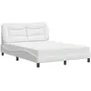 vidaXL Lit avec matelas blanc 140x190 cm similicuir