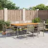 vidaXL Ensemble à manger de jardin et coussins 7 pcs gris rotin