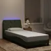 vidaXL Cadre de lit avec lumières LED Gris clair 80x200 cm Velours