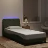 vidaXL Cadre de lit avec lumières LED gris clair 90x190 cm velours