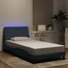 vidaXL Cadre de lit avec lumières LED gris foncé 100x200 cm velours
