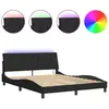 vidaXL Vidaxl Cadre De Lit Avec Led Sans Matelas Noir 160x200 Cm Velours