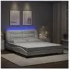 vidaXL Cadre de lit avec lumières LED blanc 160x200 cm similicuir