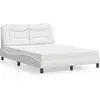 vidaXL Lit avec matelas blanc 120x200 cm similicuir