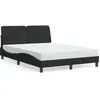 vidaXL Lit avec matelas noir 120x200 cm velours