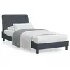 vidaXL Lit avec matelas gris foncé 80x200 cm velours