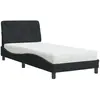 vidaXL Lit avec matelas noir 80x200 cm velours