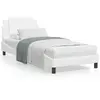 vidaXL Lit avec matelas blanc 100x200 cm similicuir