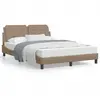 vidaXL Lit avec matelas cappuccino 140x190 cm similicuir