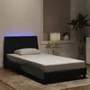 vidaXL Cadre de lit avec lumières LED noir 100x200 cm velours