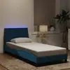 vidaXL Vidaxl Cadre De Lit Avec Led Sans Matelas Bleu 90x200 Cm Velours