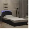 vidaXL Cadre de lit avec lumières LED noir 100x200 cm similicuir