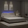 vidaXL Cadre de lit avec lumières LED noir 180x200 cm similicuir