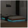 vidaXL Cadre de lit à LED cire marron 120x190 cm bois de pin massif