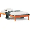 vidaXL Lit de jour sans matelas cire marron 90x200 cm bois pin massif