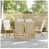 Vidaxl chaises inclinables de jardin pliantes lot de 6 coussins bambou