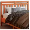 vidaXL Tête de lit cire marron 135 cm bois massif de pin