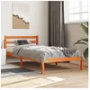vidaXL Cadre de lit cire marron 90x190 cm bois de pin massif