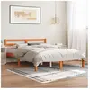 vidaXL Cadre de lit cire marron 120x190 cm bois de pin massif