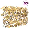 vidaXL Treillis de feuille d'érable artificiel extensible 5 pcs
