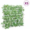 vidaXL Treillis de lierre artificiel extensible 5 pcs vert 180x65 cm