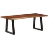 vidaXL Table basse marron miel 110x55x40 cm bois massif d'acacia