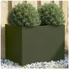 vidaXL Jardinière vert olive 62x47x46 cm acier laminé à froid