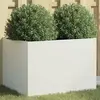 vidaXL Jardinière blanc 62x47x46 cm acier laminé à froid