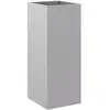 Jardinière argenté 32x27,5x75 cm acier galvanisé Vidaxl Gris argenté