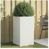 vidaXL Jardinière blanc 42x38x75 cm acier laminé à froid