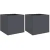 vidaXL Jardinières 2 pcs anthracite 49x47x46 cm acier laminé à froid