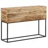 Table console 110x30x75 cm bois de manguier massif brut et fer vidaXL