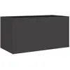 vidaXL Jardinière noir 62x30x29 cm acier laminé à froid